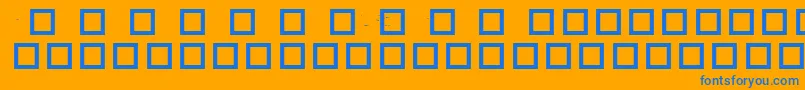 RobotCrisisDingbats Font – Blue Fonts on Orange Background