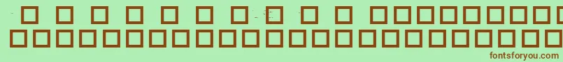 RobotCrisisDingbats Font – Brown Fonts on Green Background