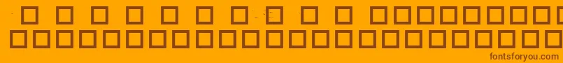 RobotCrisisDingbats Font – Brown Fonts on Orange Background