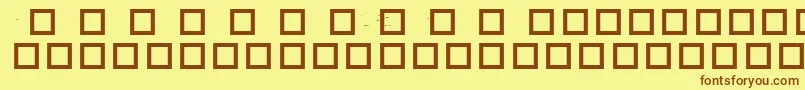 RobotCrisisDingbats Font – Brown Fonts on Yellow Background