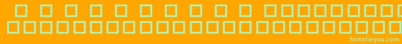 RobotCrisisDingbats Font – Green Fonts on Orange Background