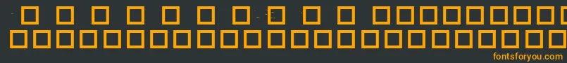 Шрифт RobotCrisisDingbats – оранжевые шрифты на чёрном фоне