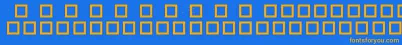 RobotCrisisDingbats Font – Orange Fonts on Blue Background
