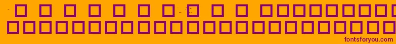 RobotCrisisDingbats Font – Purple Fonts on Orange Background