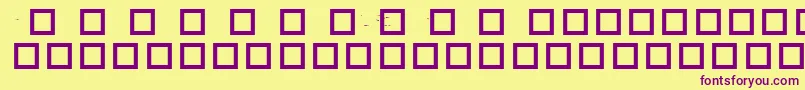 RobotCrisisDingbats Font – Purple Fonts on Yellow Background