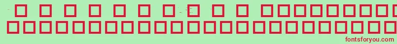 フォントRobotCrisisDingbats – 赤い文字の緑の背景