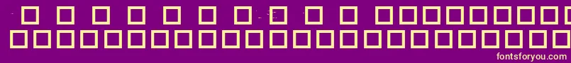 Fonte RobotCrisisDingbats – fontes amarelas em um fundo roxo