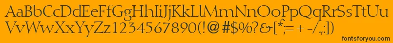 DioscurRegularDb Font – Black Fonts on Orange Background