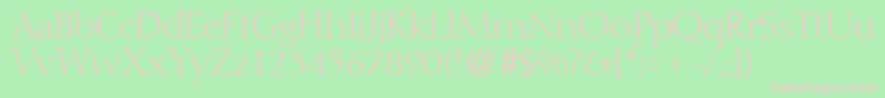 DioscurRegularDb Font – Pink Fonts on Green Background