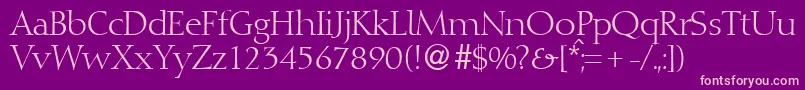 DioscurRegularDb Font – Pink Fonts on Purple Background