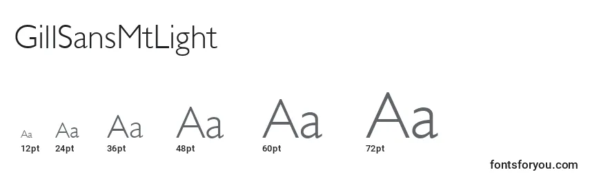 GillSansMtLight Font Sizes