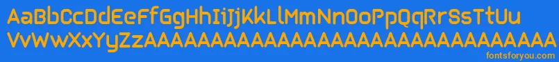 Kilikia Font – Orange Fonts on Blue Background