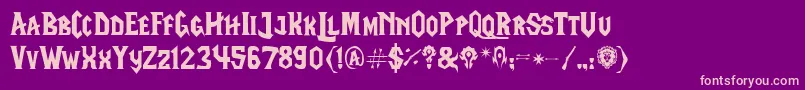 LifecraftFont Font – Pink Fonts on Purple Background