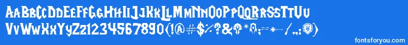 Шрифт LifecraftFont – белые шрифты на синем фоне