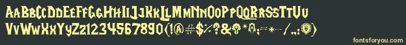 LifecraftFont Font – Yellow Fonts on Black Background