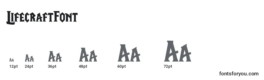 LifecraftFont Font Sizes
