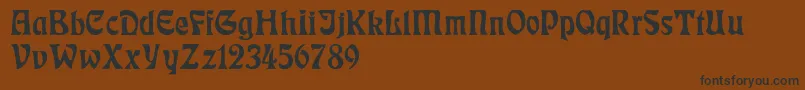 RudelsbergNormal Font – Black Fonts on Brown Background