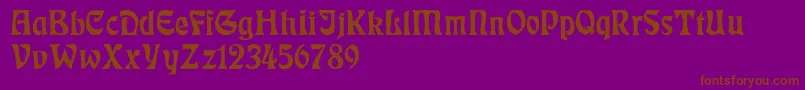 RudelsbergNormal Font – Brown Fonts on Purple Background