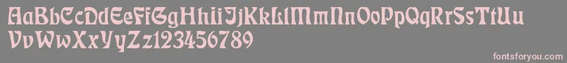 RudelsbergNormal Font – Pink Fonts on Gray Background