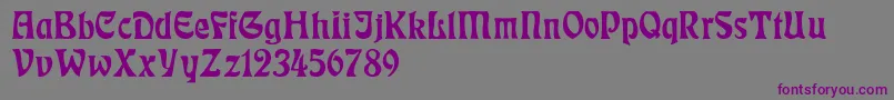 RudelsbergNormal Font – Purple Fonts on Gray Background