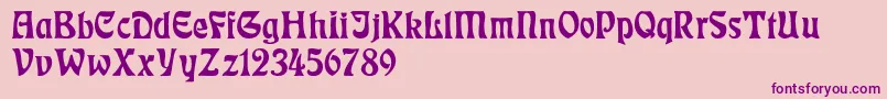 RudelsbergNormal Font – Purple Fonts on Pink Background