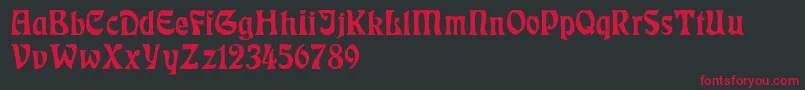 Police RudelsbergNormal – polices rouges sur fond noir