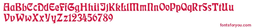 RudelsbergNormal Font – Red Fonts on White Background