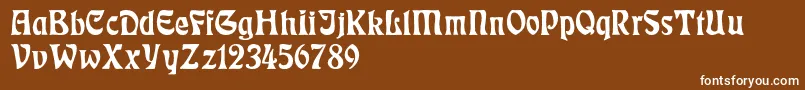 RudelsbergNormal Font – White Fonts on Brown Background