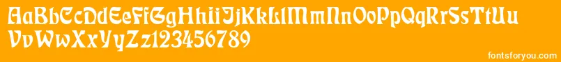 RudelsbergNormal Font – White Fonts on Orange Background