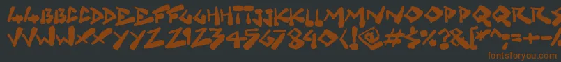 Grungelings Font – Brown Fonts on Black Background