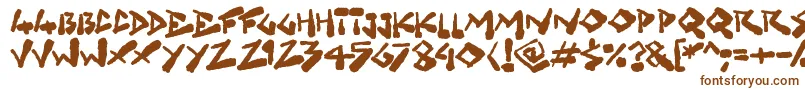 Grungelings Font – Brown Fonts on White Background