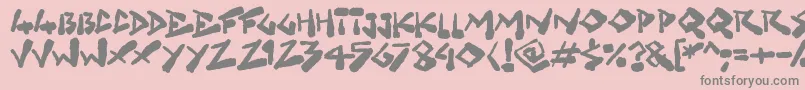 Grungelings Font – Gray Fonts on Pink Background