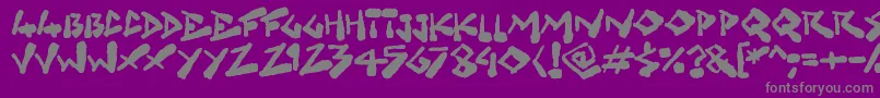 Grungelings Font – Gray Fonts on Purple Background