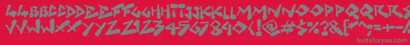 Grungelings Font – Gray Fonts on Red Background