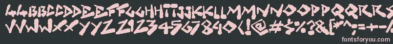 Шрифт Grungelings – розовые шрифты на чёрном фоне