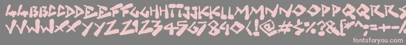 フォントGrungelings – 灰色の背景にピンクのフォント