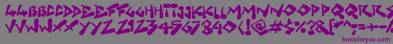 Grungelings-Schriftart – Violette Schriften auf grauem Hintergrund