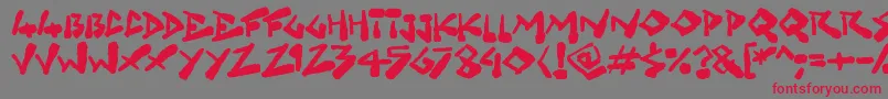 Grungelings Font – Red Fonts on Gray Background