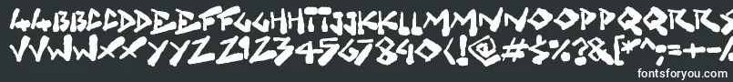 Grungelings-Schriftart – Weiße Schriften auf schwarzem Hintergrund