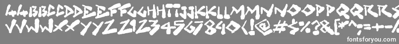 Grungelings-fontti – valkoiset fontit harmaalla taustalla