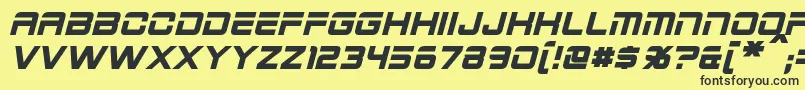 2015CruiserBoldItalic Font – Black Fonts on Yellow Background