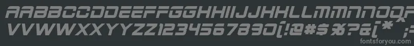 2015CruiserBoldItalic Font – Gray Fonts on Black Background