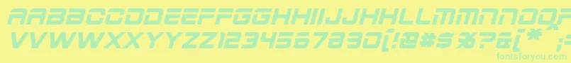 2015CruiserBoldItalic Font – Green Fonts on Yellow Background