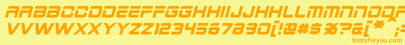 2015CruiserBoldItalic Font – Orange Fonts on Yellow Background