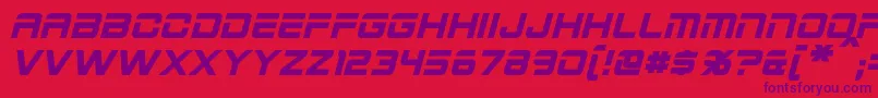 2015CruiserBoldItalic Font – Purple Fonts on Red Background