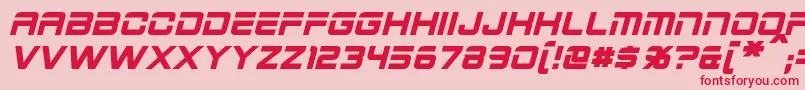 2015CruiserBoldItalic Font – Red Fonts on Pink Background