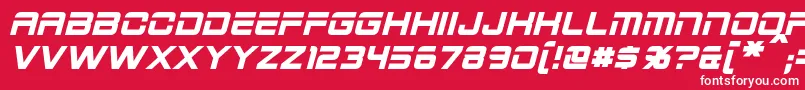 2015CruiserBoldItalic Font – White Fonts on Red Background