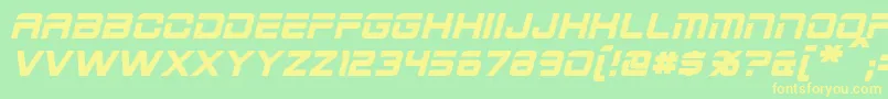 2015CruiserBoldItalic Font – Yellow Fonts on Green Background