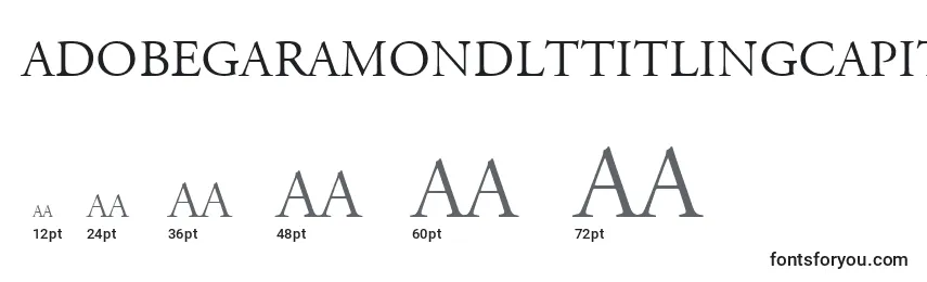 Размеры шрифта AdobeGaramondLtTitlingCapitals