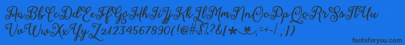 fuente MarchCalligraphyOtf – Fuentes Negras Sobre Fondo Azul